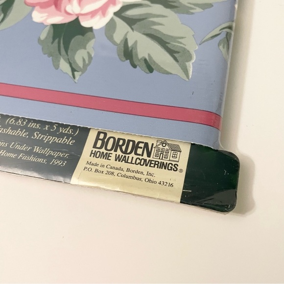 Lot of 5 Lady Pepperell Peony Wallpaper Border Borden Home Wall Covering 15 Feet - Picture 6 of 12